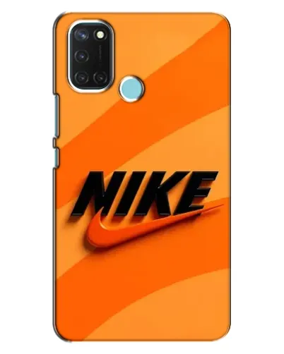 Чехол для Realme C17 с картинкой «Оранжевый драйв Nike»