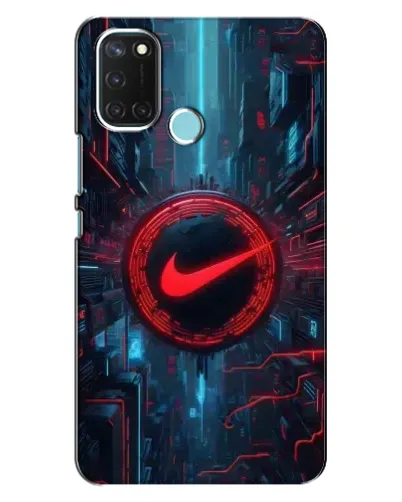 Чехол для Realme C17 с картинкой «Техногенный стиль Nike»