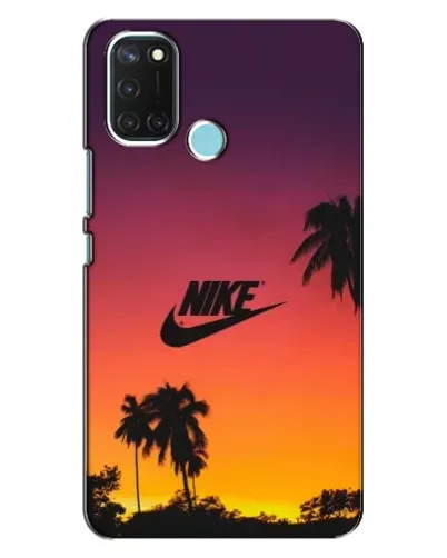 Чехол для Realme C17 с картинкой «Nike на закате солнца»