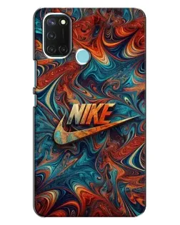 Чехол для Realme C17 с картинкой «Nike в абстракции»