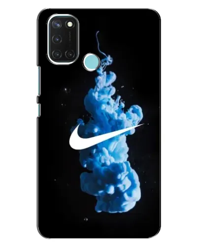 Чехол для Realme C17 с картинкой «Nike и синий дым»