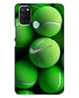 Чехол для Realme C17 с картинкой «Теннисные мячи Найк»