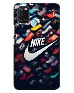Чехол для Realme C17 с картинкой «Коллекция кроссовок Nike»