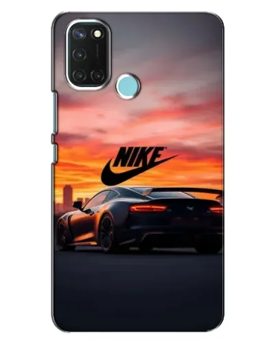 Чехол для Realme C17 с картинкой «Nike и суперкар»
