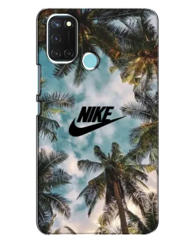 Чехол для Realme C17 с картинкой «Тропический принт Nike» Чехол для Realme C17 с картинкой «Тропический принт Nike»
