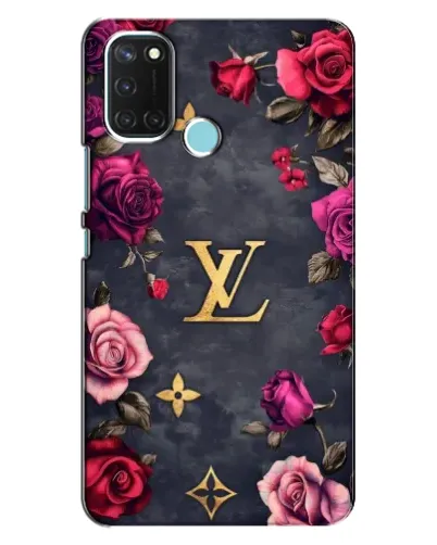 Чехол для Realme C17 с картинкой «Цветочный Louis Vuitton»