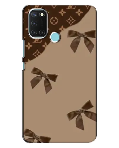 Чехол для Realme C17 с картинкой «LV — кофейный атлас»