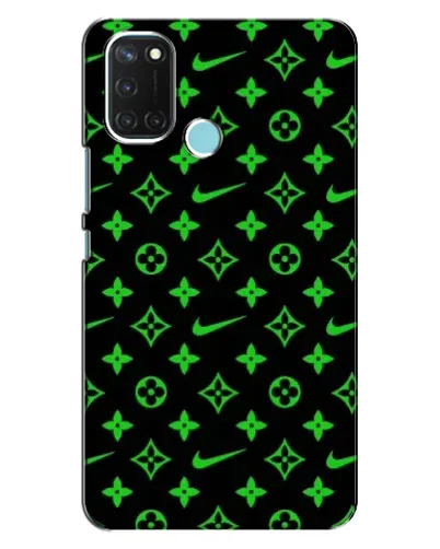 Чехол для Realme C17 с картинкой «Неоновый принт LV»