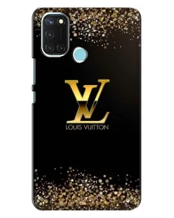 Чехол для Realme C17 с картинкой «LV — золотые искры»
