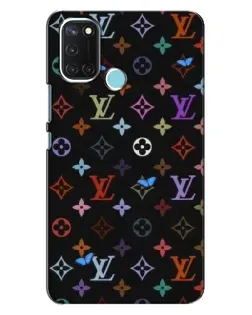 Чехол для Realme C17 с картинкой «Цветная монограмма LV»