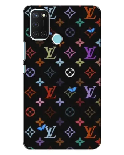 Чехол для Realme C17 с картинкой «Цветная монограмма LV»