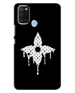 Чехол для Realme C17 с картинкой «Цветочная монограмма»