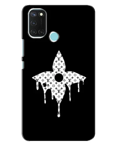 Чехол для Realme C17 с картинкой «Цветочная монограмма»