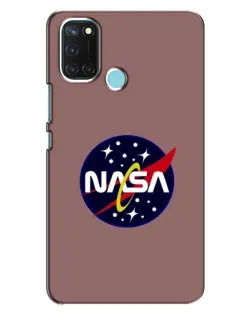 Чехол для Realme C17 с картинкой «NASA — ретро космос»