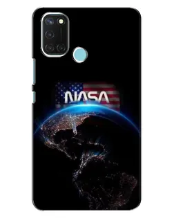 Чехол для Realme C17 с картинкой «Земля из космоса NASA»