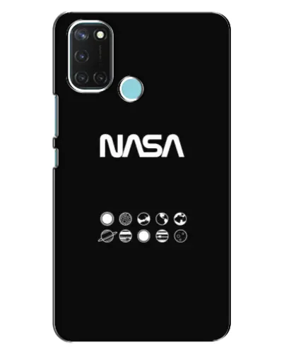 Чехол для Realme C17 с картинкой «NASA — технический принт»