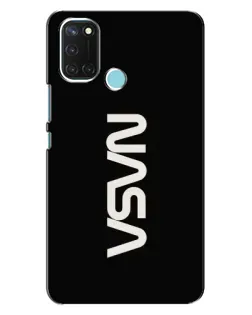 Чехол для Realme C17 с картинкой «NASA — вертикальный логотип»