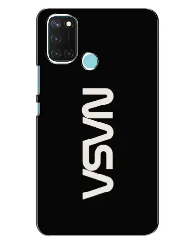 Чехол для Realme C17 с картинкой «NASA — вертикальный логотип»