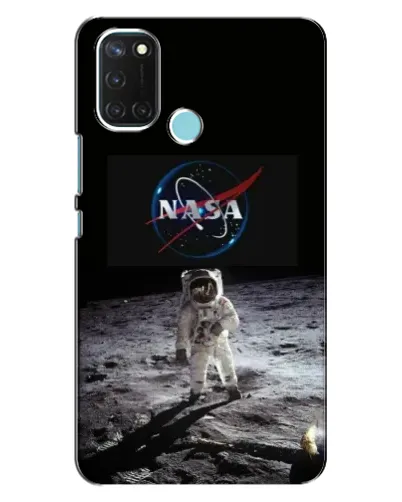 Чехол для Realme C17 с картинкой «Астронавт на Луне»