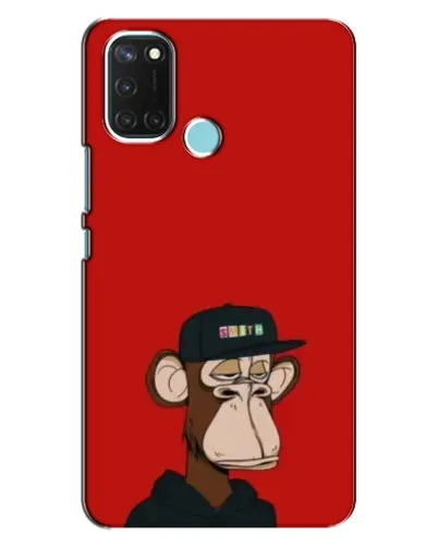 Чехол для Realme C17 с картинкой «Bored Ape — красный фон» Чехол для Realme C17 с картинкой «Bored Ape — красный фон»