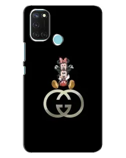 Чехол для Realme C17 с картинкой «Минни Маус на лого»