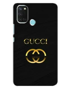 Чехол для Realme C17 с картинкой «Золотой логотип Gucci»