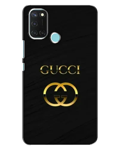 Чехол для Realme C17 с картинкой «Золотой логотип Gucci»