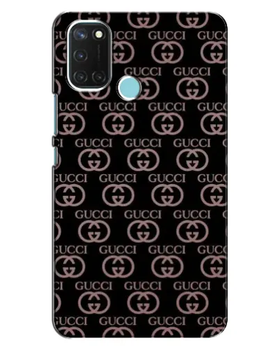Чехол для Realme C17 с картинкой «Классическая монограмма Gucci»