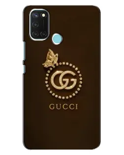 Чехол для Realme C17 с картинкой «Gucci — золотая бабочка»