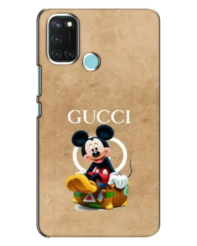 Чехол для Realme C17 с картинкой «Микки Маус Gucci — крафт»