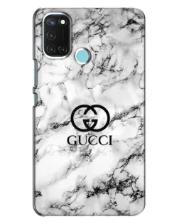 Чехол для Realme C17 с картинкой «Gucci — мраморный шик»