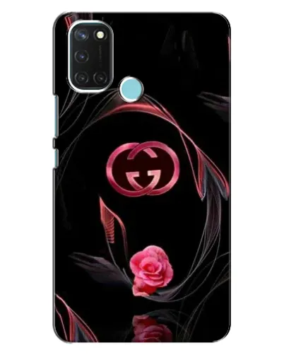 Чехол для Realme C17 с картинкой «Gucci — неоновая роза»