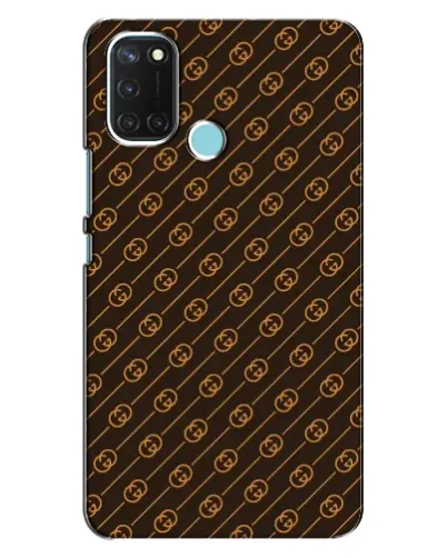 Чехол для Realme C17 с картинкой «Gucci — золотые диагонали»