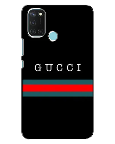 Чехол для Realme C17 с картинкой «Gucci — красный пояс»