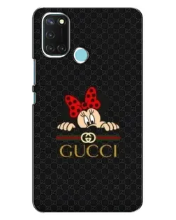 Чехол для Realme C17 с картинкой «Минни Маус Gucci — черный»
