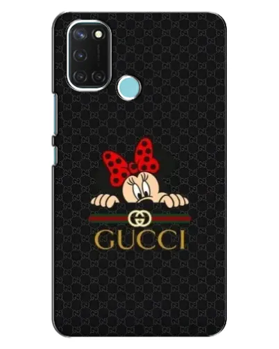 Чехол для Realme C17 с картинкой «Минни Маус Gucci — черный»