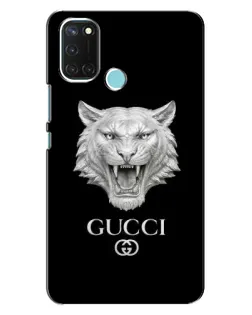 Чохол для Realme C17 з картинкою «Gucci — срібний лев»