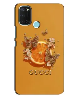Чохол для Realme C17 з картинкою «Gucci — золоті метелики»