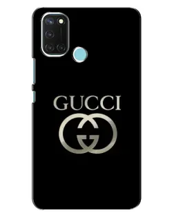 Чохол для Realme C17 з картинкою «Gucci — золото на чорному»