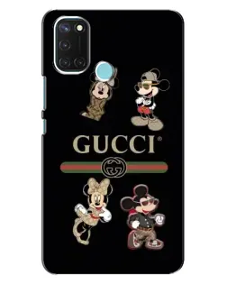 Чохол для Realme C17 з картинкою «Gucci — герої Disney та монограма»