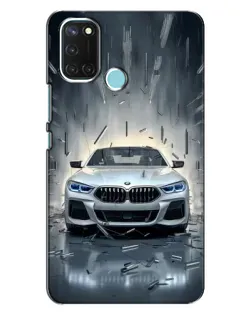 Чехол для Realme C17 с картинкой «BMW в свете фар»