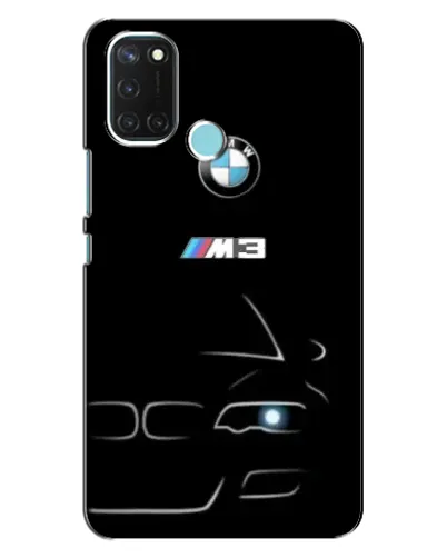 Чехол для Realme C17 с картинкой «Минималистичный принт BMW M3»