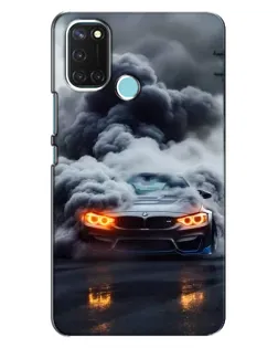Чехол для Realme C17 с картинкой «BMW в дыму»