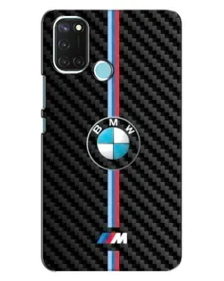 Чехол для Realme C17 с картинкой «Эмблема BMW и карбон»