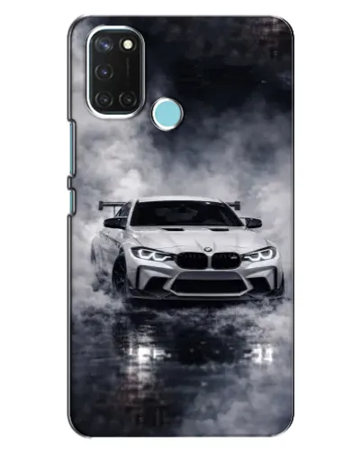 Чехол для Realme C17 с картинкой «BMW сквозь туман»