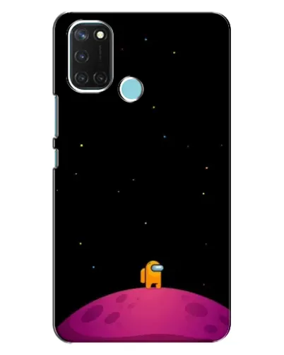 Чехол для Realme C17 с картинкой «Одинокий герой на планете»
