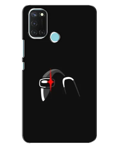 Чехол для Realme C17 с картинкой «Among Us шлем»