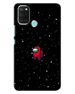 Чехол для Realme C17 с картинкой «Красный Among Us»