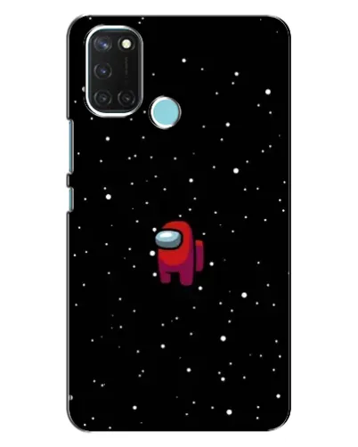 Чехол для Realme C17 с картинкой «Красный Among Us»