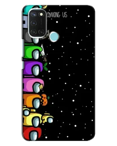 Чехол для Realme C17 с картинкой «Команда Among Us»
